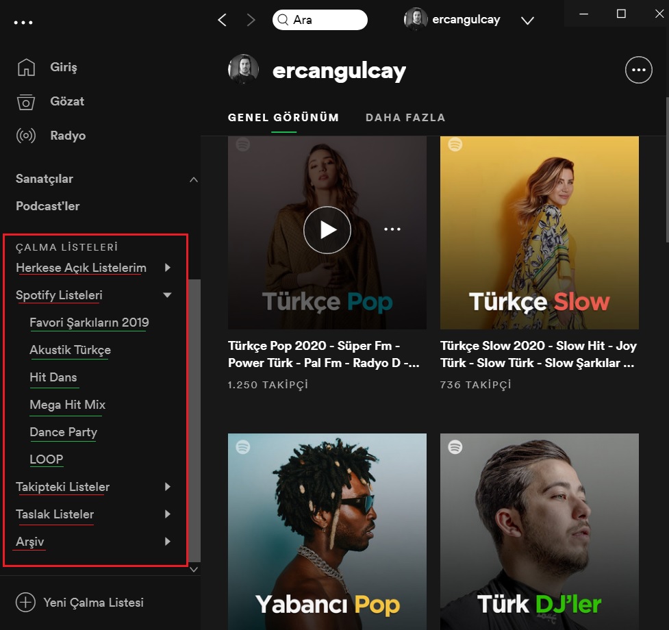 Spotify Klasör